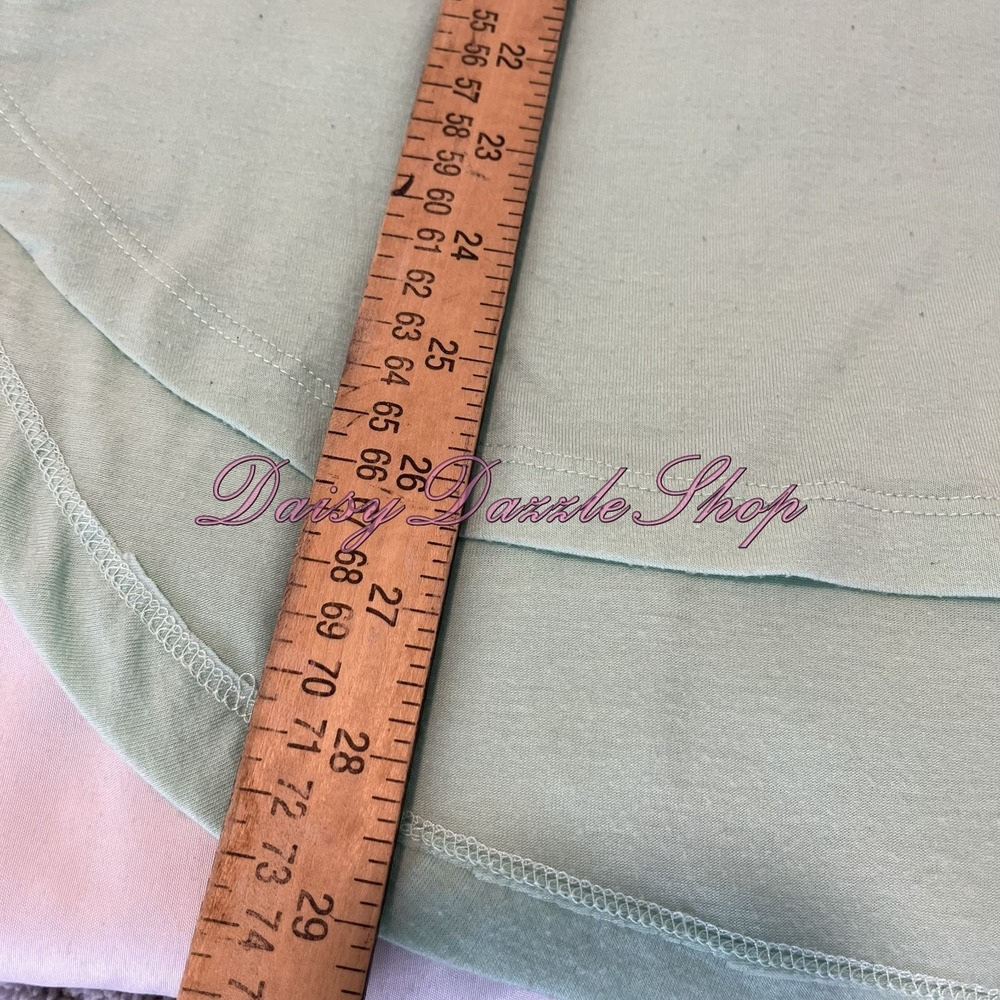 Rue21 Mint Green Knit V-Neck Short Sleeve T-Shirt XL Lace Pocket  Pullover - Picture 7 of 7